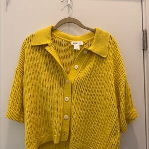 Bailey 44 Sunny Yellow Knit Sweater and shorts set